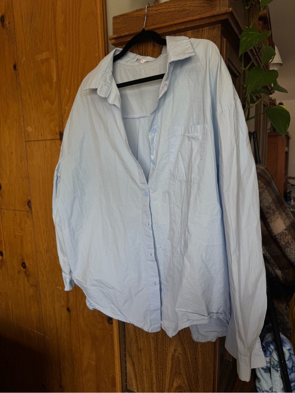 Light Blue Button-Down Shirt - Relaxed Women's Top